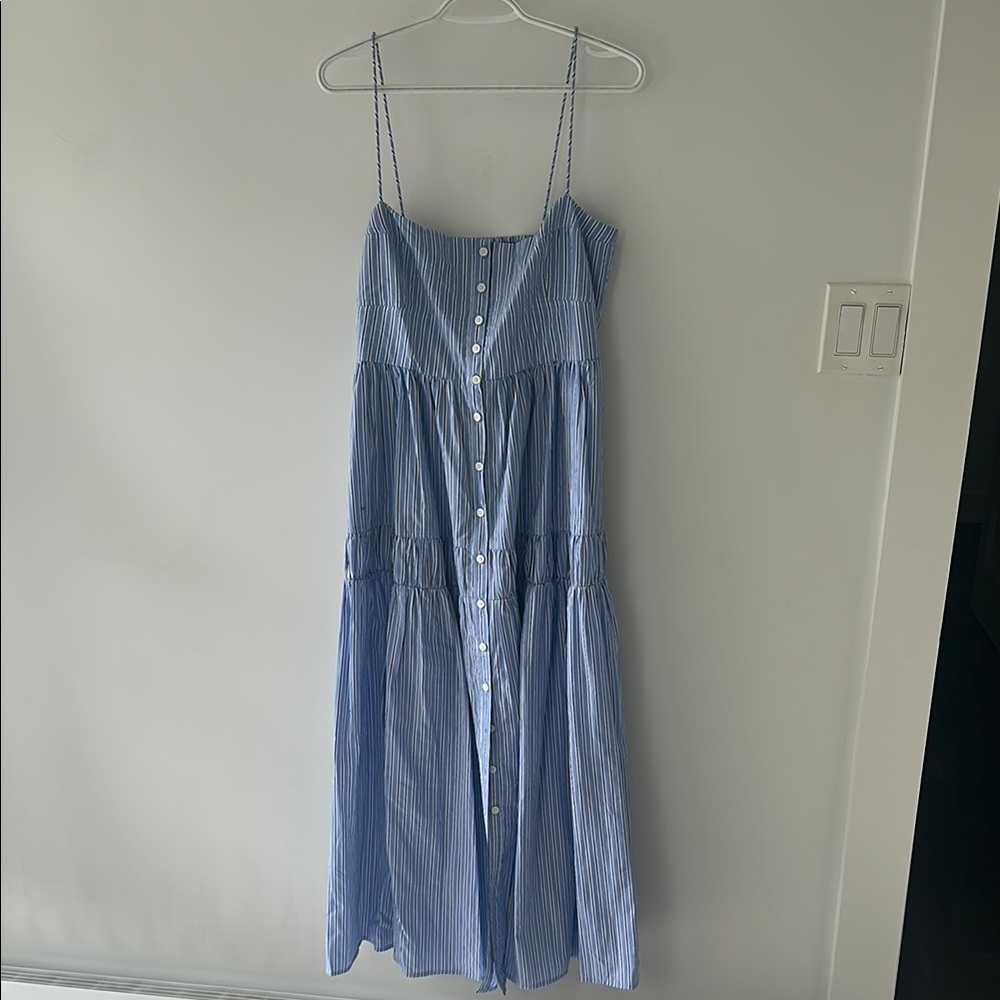 J Crew Blue Striped Summer Dress